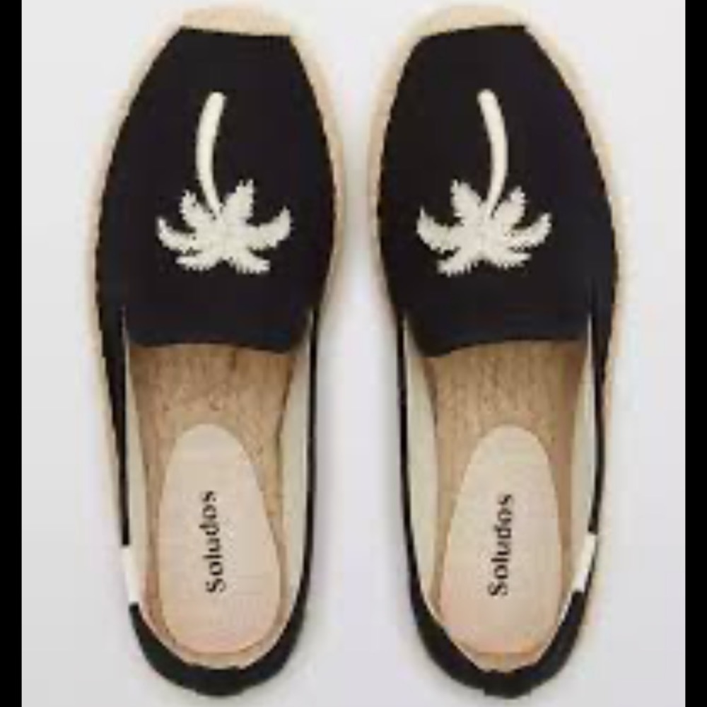 NWT Soludos Hibiscus Palm Espadrille Flat